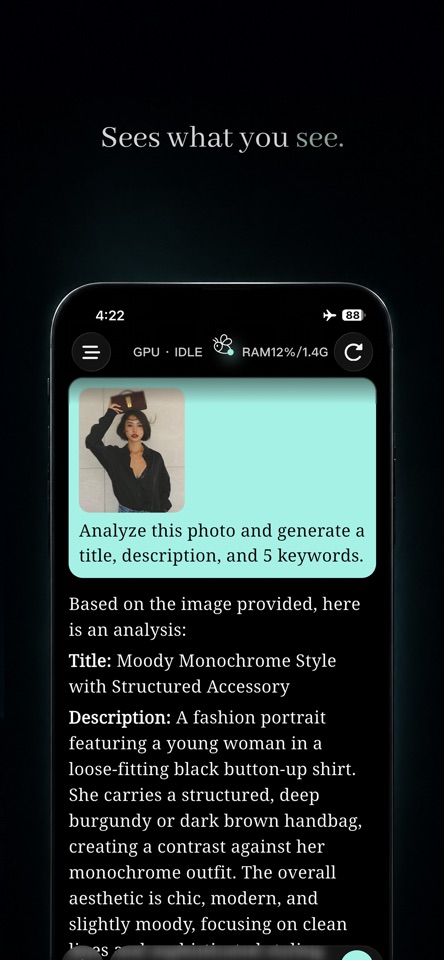 Morai photo tagger on device.